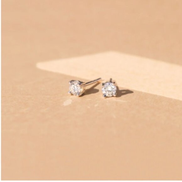 Brilliant Earth 14K White Gold Lab Diamond Stud Earrings (1/6 ct. tw.) - Picture 1 of 4
